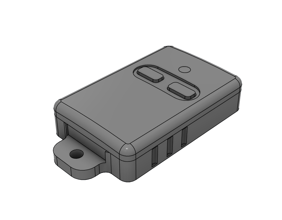Scocca per telecomando cancello ricreata su misura con CAD e stampa 3D da MakerSolve a Mirandola